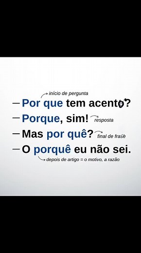 1.4K views · 506 reactions | Por que, por quê, porque ou porquê? É...
