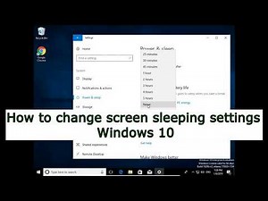How to change screen sleeping settings Windows 10