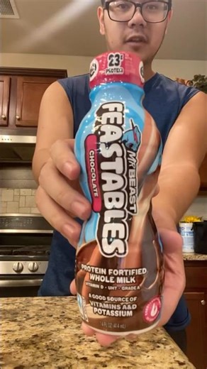 Trying the new MrBeast Feastable Chocolate Milk! Is it worth it??