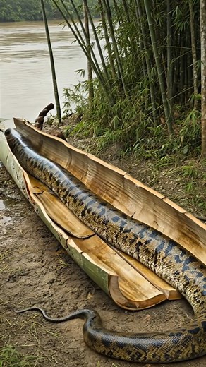 Workers Rescue Giant Anaconda from Bamboo Trap #animals #anaconda #animalrescue | Fierce Attack