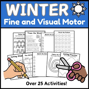 Winter Fine and Visual Motor Activity Packet -Winter OT Worksheets