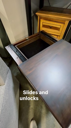 4.1K views · 15 reactions | Hidden compartment?  Coolest hidden storage feature we’ve seen yet! Locks from the back, all solid mahogany. Tag someone who needs a good hiding place!  #hiddenstorage #secretcompartment #FurnitureReels #FurnitureGoals #nightstand #bedside #design #diy #interiordesign #housegoals | The Booth | Facebook