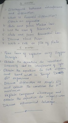 IMPORTANT QUESTIONS Physics chapter 7 Wave optics # class 12 Physics samacheer kalvi