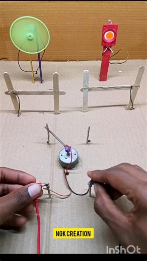 Simple DC Motor Switch Experiment ⚡ DIY Science Trick #shorts