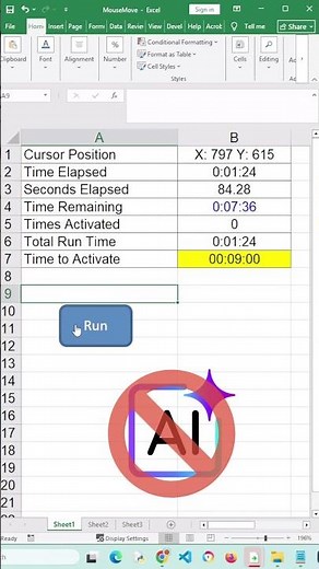 This Excel Trick Keeps Your PC Awake Forever #Excel #VBA #Automation #MouseMover #MouseJiggle #code