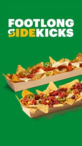 Say hello to Footlong Nachos 😍 Crunchy Doritos® Lightly Salted, melted American-style cheese, salsa, jalapeños. Add Taco Beef for that extra Mexicana kick! 🌶️ Available now as part of our Footlong Sidekicks range. #Subway #FootlongNachos | Subway UK & Ireland