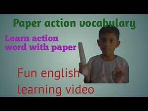 📄PAPER ACTION WORD!Learn action with paper #Paper Action Vocabulary 📄