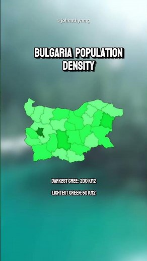 Bulgaria Population Density #mapping #geography #bulgaria #fypシ