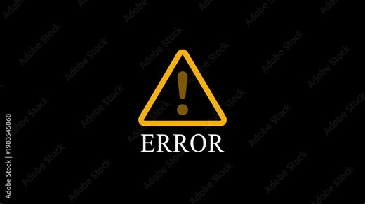 Error notification with exclamation mark in triangle. Warning sign with exclamation mark in triangle.