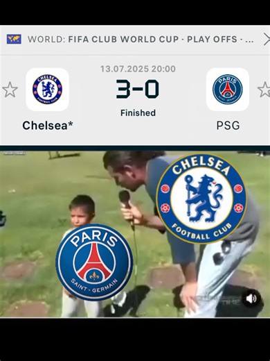 End of game Chelsea 3-0 PSG. No team is undefeatable leave your 🤣 if you are you believe this result is a revenge for all Madridista #chelsea #psg #cwc #final | Bellingham Fans