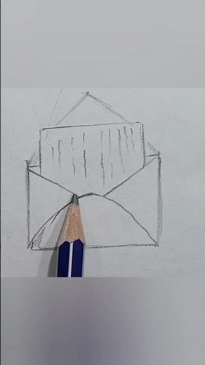 how to draw an easy letter and envelope drawing