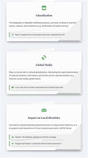 Cultural Globalization: Homogenization, glocalization, global media, and impact on local identi...