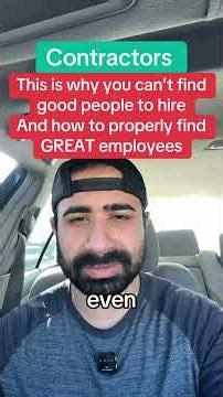 Contractors, this is how you can properly find and hire great employees