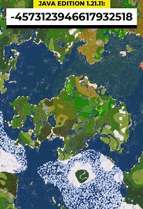 Minecraft continent island seed with almost every biome!