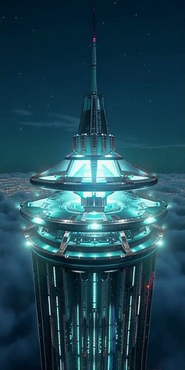 "The Floating Skyscraper of the Future | Futuristic Engineering Concept 2050
