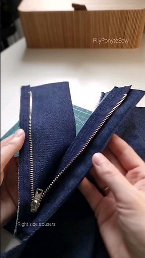 Jeans zipper tutorial. How to sew fly front zipper. Easy step by step Tutorial.