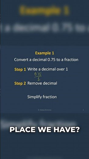 🔥Decimal to Fraction Example: 0.75 in Action! #maths #shorts