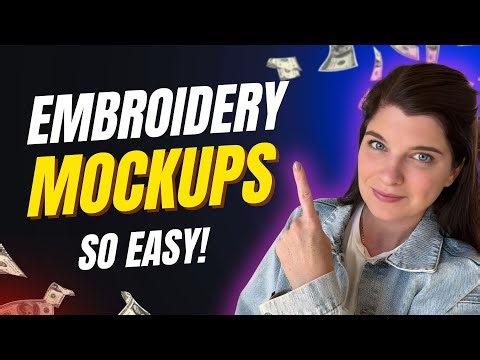 EASIEST Way To Make An Embroidery Mockup l NO GATEKEEPING