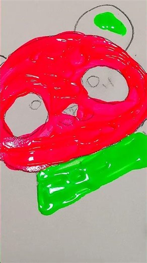 Drawing a Bright Neon Pink Panda #art #drawing