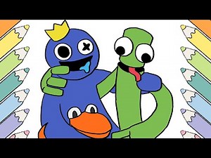 How to Draw CHARACTERS of RAINBOW FRIENDS Easy for Kids Tutorial