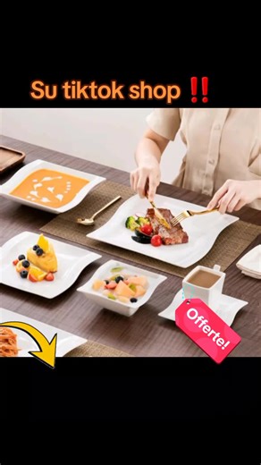Trasforma ogni pasto in un'occasione speciale. ✨ Eleganza senza tempo e la purezza della porcellana sulla tua tavola. Il set perfetto per chi ama ricevere con stile😏 #homedecor #tiktokshop #KitchenWare #tablesetting #porcellana