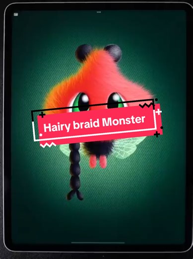 Hairy Braid Monster: Digital Art Tutorial
