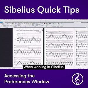 1K views | SIBELIUS QUICK TIP: Accessing the preferences window MORE TIPS ▶️ bit.ly/sibelius-quick-tips #sibelius #quicktip #musicnotation #tutorial #avidsibelius #sheetmusic #composer #sibelius #avid #composing | Avid Sibelius | Facebook