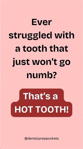 Why “Hot Tooth” Won’t Get Numb? #dentaltips #dentaleducation #endodontics #toothpain #rct #shorts
