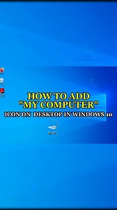 85K views · 714 reactions | How to Add My Computer Icon on Desktop in...