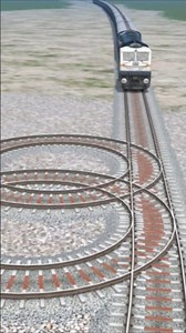 Train Running on Craziest Bumpy Forked Railroad Tracks, Funny video #shorts #train