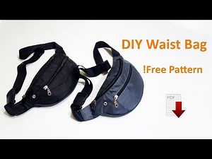 🎯 DIY Waist Bag (Bum Bag) | Free Sewing Pattern Tutorial ✅