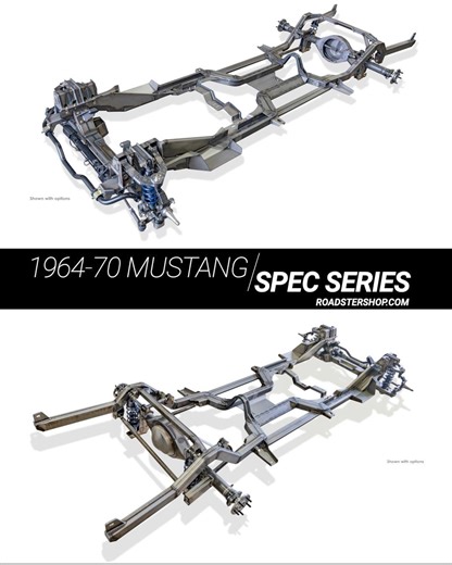 7.7K views · 289 reactions | Visit RoadsterShop.com for a SPEC Chassis to put underneath your 1964-70 Ford Mustang! The industry’s 1st complete bolt-on Mustang chassis ️ #mustang #SPECchassis #roadstershopspec #ford #fordmustang #chassis #suspension #boltn #roadstershop #roadstershopchassis #specStang #specseries #protouring #performance | Roadster Shop | Facebook