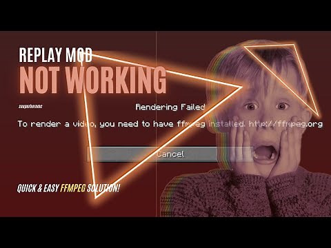 Replay Mod NOT Working, How to Fix Replay Mod Tutorial FFMPEG Render Problem Fix QUICK & EASY!