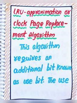 Clock Page Replacement Algorithm in Operating Systems notes by Lahari Lectures #shorts #notes