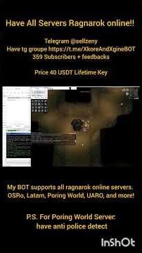 OSRO Ragnarok OpenKore BOT + Avail All servers official and private servers bypass all shields🔥