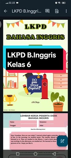 LKPD Bahasa Inggris Kelas 6 Semester 1 TP. 2024/2025 #sicikgu #lkpdsd #kelas6 #merdekamengajar #kemendikbudristek #kemendikbud #merdekabelajar #kurikulummerdekabelajar #kumer #rangkumanmateri #rangkumanpelajaran #rangkumankelas6 #materiajar #lkpdbahasainggris #lkpdbahasainggriskelas6 #english #sd