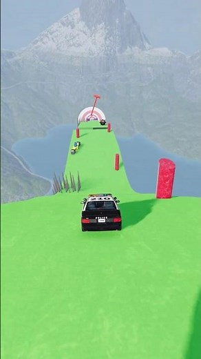 POLICE CAR VS DANGER OBSTACLE COURSE 🔥 Cars and Trucks Crashing Game Simulator Racing Games Gameplay