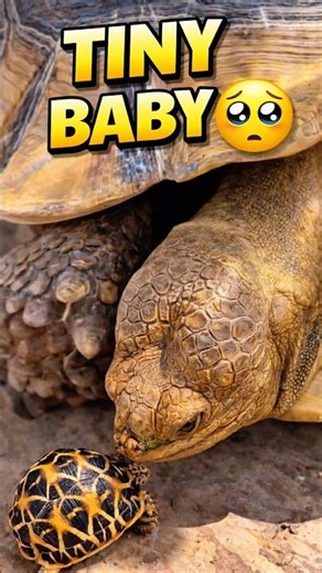 Baby Tortoise vs Giant Tortoise Side by Side 🐢 #babyanimals #incredible #shorts