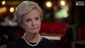“He’d be so upset over this…” In an interview with Cynthia McFadden, Cindy McCain explains what her late husband, Sen. John McCain, would've thought of the current tone in Washington, D.C. Watch more tonight on NBC Nightly News with Lester Holt. | NBC Nightly News with Tom Llamas