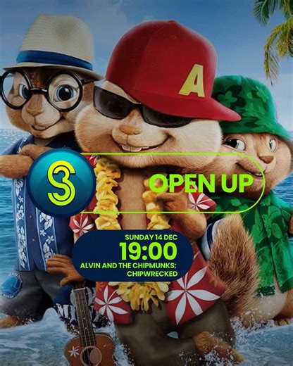 S3 on Instagram: "Alvin and the Chipmunks: Chipwrecked takes the gang on a wild island escapade filled with catchy songs, silly chaos and big-hearted moments the whole family will love Catch it Sunday at 7 PM. Also streaming on SABC+. #S3OpenUp #SundayMovies #OpenUpMoreEntertainment"