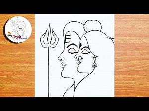 How to Draw Shiv Parvati with Pencil | Easy Drawing | Shiv Parvati Sketch