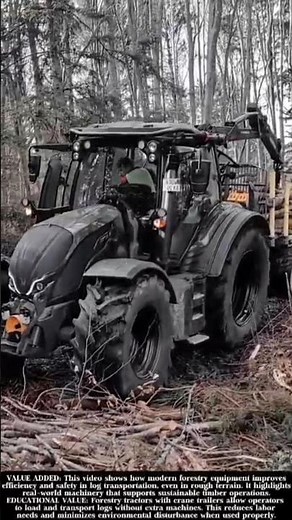 Powerful Forestry Tractors Transport Logged Timber! #shorts