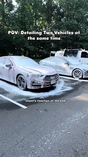 Summer detail, early start, and taking advantage of the shade before the sun really came out. When you’re working in apartment complexes, positioning matters. Setting up where traffic comes in and out isn’t just convenient, it creates visibility. People see the work, get curious, and conversations start. This one meant a little more too. Client wanted both cars fully reset before the baby arrives. Seeing her reaction at the end made the long, hot day worth it. Sometimes it’s not about rushing. I