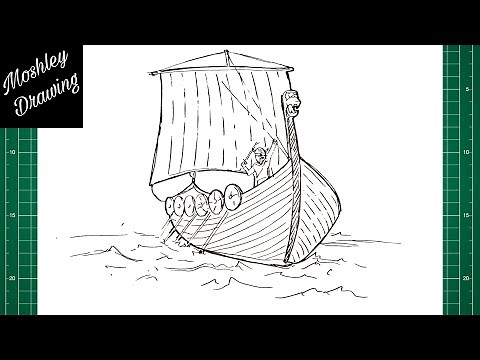 How to Draw a Viking Ship Easy Step by Step