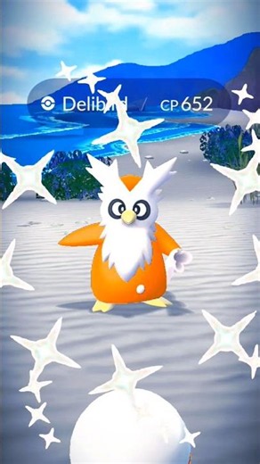 Wild Shiny Delibird! Pokémon GO Shiny Hunt Success #pokemongo #gaming
