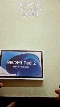 Redmi Pad 2, WiFi + Cellular 4G, 8GB + 256GB, NediaTek Helio G100-Ultra, Graphite Gray, Unboxing.