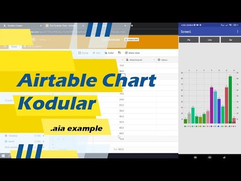Chart Kodular menggunakan Airtable Spreadsheets