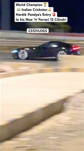 Indian Cricketer Hardik Pandya Driving His New Ferrari 12 Cilindri #Shorts#India#car#cricket