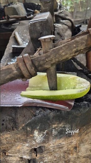 An easy way to make a hole in a digging bar using a cucumber. #shorts #trending #art #viral
