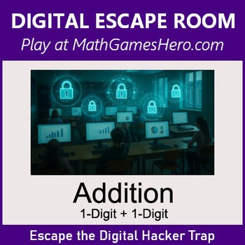 1-Digit Addition | Digital Math Escape Room Game
